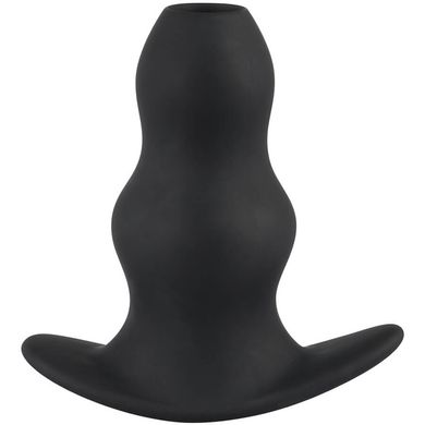 11,2 x 5,1 cm Black Velvet Tunnel Plug Silicone black