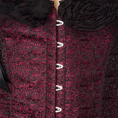 Burlesque Corsage aus Rüschen geformte Blumen