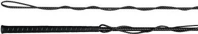 Luxurise Longierpeitsche mit Gelhandgriff, schwarz/wei  