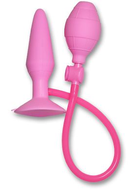 15 x 3,9 cm Inflatable Plug Large with Core Silikon pink