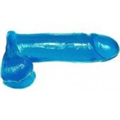 SI IGNITE Thick Cock mit Balls. 25 cm (10 in). Blau