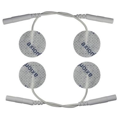 4 x kleine Elektroden Pads. 25mm Durchmesser. rund. Für Anwendungen im Gesicht oder E