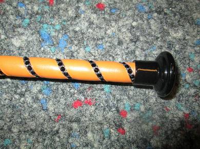 Fleck Dressurgerte mit Swarovski-Elementen 120 cm schwarz/orangeNeu!