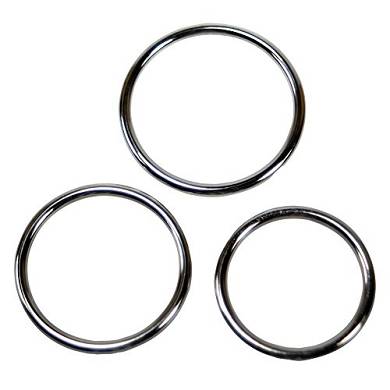 Seven Creations Stahl-Penisring Set mit 38-45-50mm