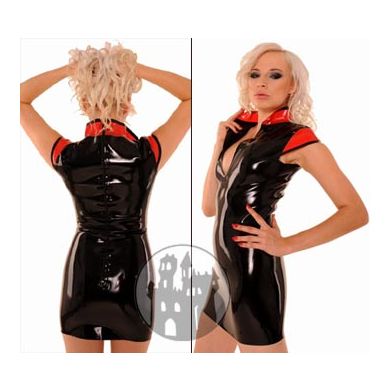 Latex Kleid im Uniformstil