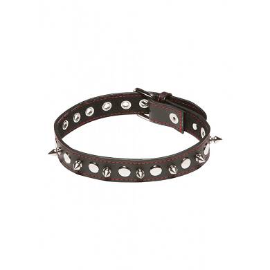 Halsband mit Spikes - in Schwarz