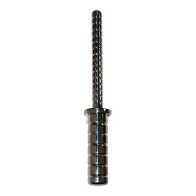 Analdildo aus Metall mit Riffeln