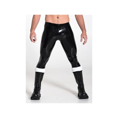 Original from MB Mister B Rubber Striped Leggings Black White Stripe