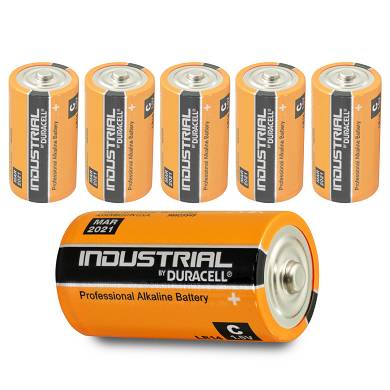 6 x Duracell Baby C Industrial LR14 UM2 MN1400 Batterie 1,5V Alkaline 6 St