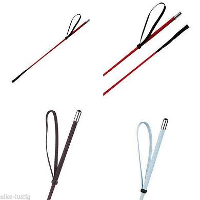 PEITSCHE mit Metallkappe Fiberglas Reitgerte mit Nylon Viele Farben ca 61cm NEU