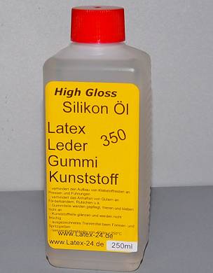 Silikonl  350 LATEX Leder Kunststoff -dick- Latex Anziehhilfe Latexpflege 250ml