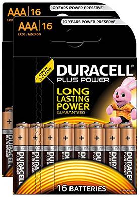 Duracell Plus Power Alkaline-Batterien AAA (MN2400/LR03) 32 Stück
