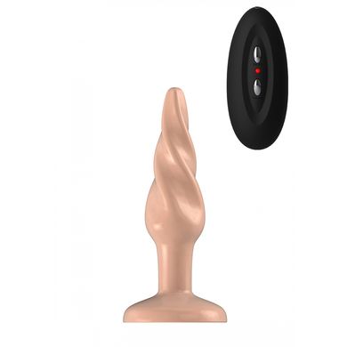 13 x 3,7 cm Buttplug Bottomline Swirl flesh vibrating
