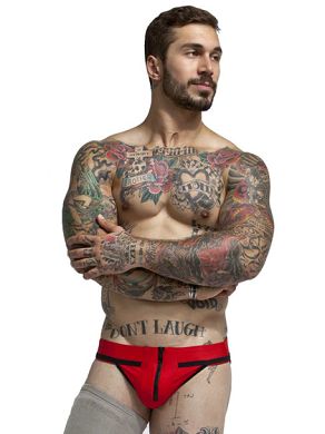 Jack Adams Gridiron Jockstrap red/black