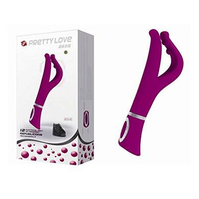 Twin Vibrator.Pretty Love. 100% Silikon. wiederaufladbar F 2x2.0 cm 25 cm lang