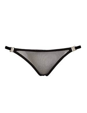 wetlook Panty INVITING schwarz aus Tll