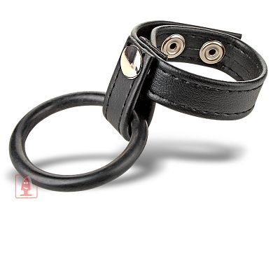 Penis-Hodenringset aus Kunstleder medium