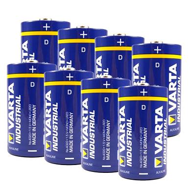 8 x VARTA INDUSTRIAL 4020 Alkaline Mono D / LR20 / MN1300 Batterie 17000mAh 1,5V