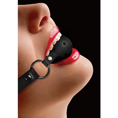 Mundknebel - Ball Gag - mit Atemlchern black