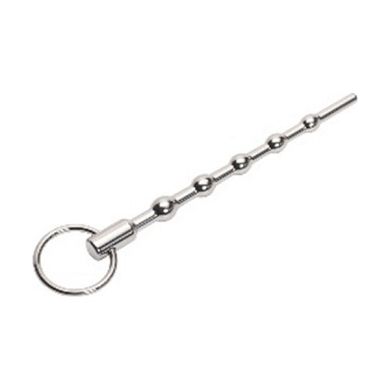 Penis Plug Dilator als Kugelstab mm lang mit Ring - Prinzenzepter - Harnröhren Plug -