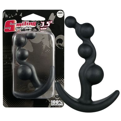 Analplug Anker schwarz 9 x 1,5 - 3 cm