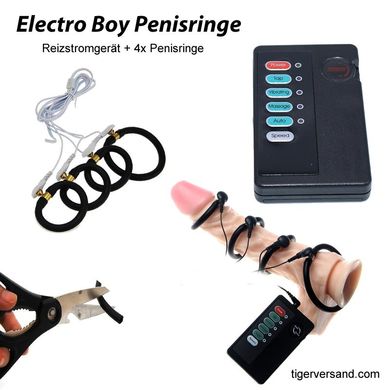 Electro Boy Penisringe inkl. Powerbox Sammy
