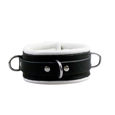 Halsfessel Basic, schwarz/wei