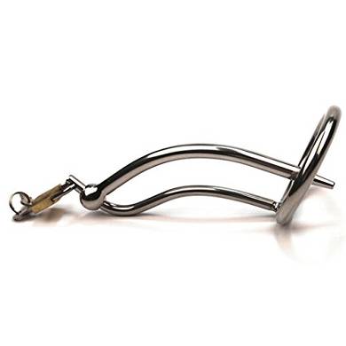 BDSM Keuschheits Penis Plug #3019. Hodenring Ø 4.50cm mit Dilator Urethral Sonde