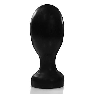 Schwarzer Gummiplug in Eiform