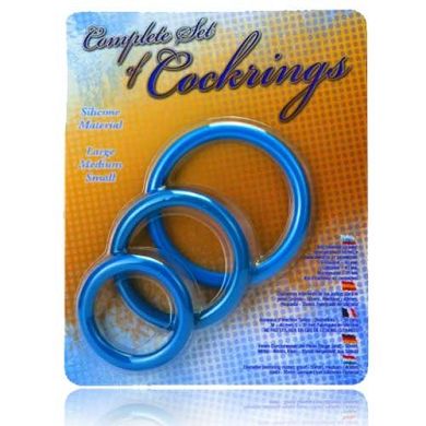 Set of Cockrings blue 35-40-50mm