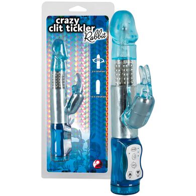 21,5 x 2,7 - 2,9 cm Perlenvibrator Crazy Tickler Rabbit blue