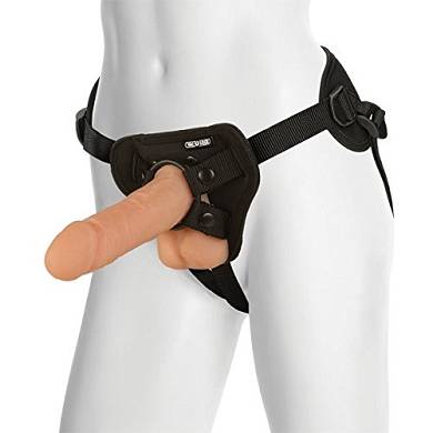 Doc Johnson Vac-U-Lock Platinum - The 6 Inch Classic with Supreme Harness - Komplett Set -