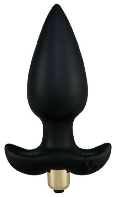 Rocks Off Butt Throb - leiser Analvibrator konisch in Schwarz