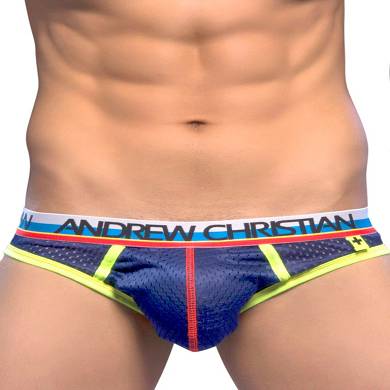 Andrew Christian Air Jock w/Show-It Underwear Navy