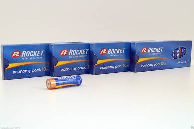 40 Stück AA Batterien 1,5Volt LR6-Mignon Rocket Industrial Alkali-Mangan OEM