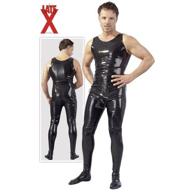 Herren Latex Overall lang