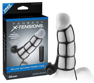 Deluxe Silicone Power Cage - Vibro-Erektionshlle