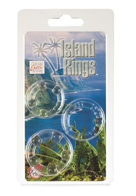 SILICONE ISLAND RINGS 3er Set clear