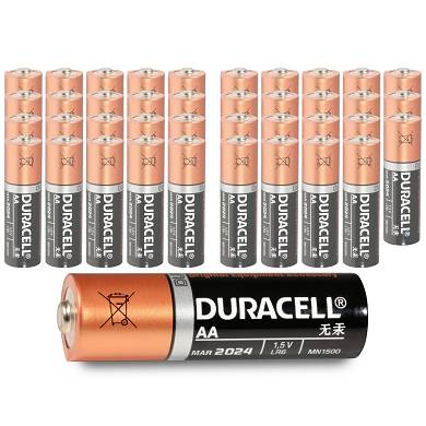 40x Duracell AA Alkaline Mignon Batterie LR6 MN1500 UM3 - 2850mAh 1,5V - 40 Stk