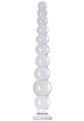 26 x 1,4 - 3,6 cm Glasdildo - 10-Balls