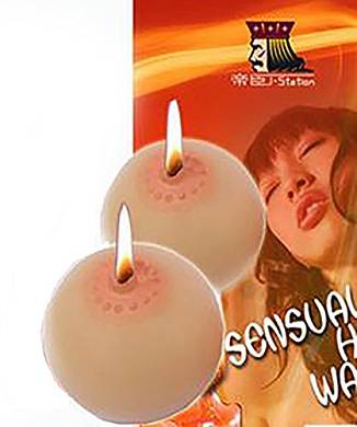 Extasialand Sensual Hot Wax Kerze Candle in der Form einer Brust - für heisse Erlebni