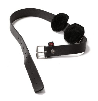 Leder Augenmaske mit Lamm-Fell