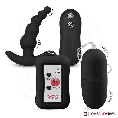 Toy-Set mit Vibro-Ei & Analplug Roundly