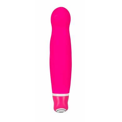 Vibrator mit runder Spitze und Wellen in Pink