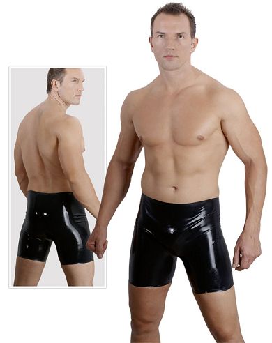 Latex-Bermuda schwarz