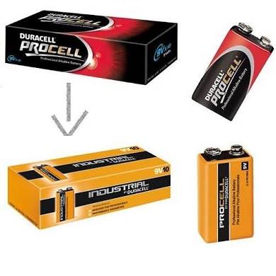 10x 9V- Block MN1604 Batterien Duracell Industrial nachfolge v.Duracell Procell