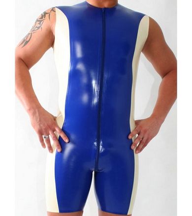 Latex Herren Shortanzug two colour (rmellos)
