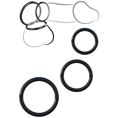Fantasy C-Ringz - Silicone 3-Ring Stamina Cockring-Set black