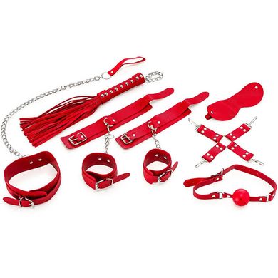 Complete 8 Piece Bondage Set for Beginners I red
