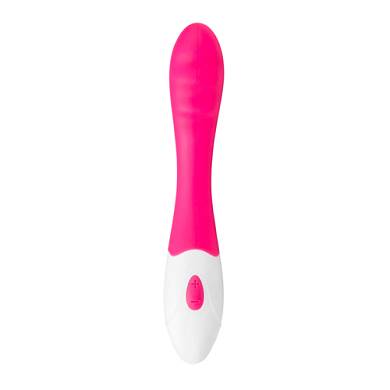 Oplaadbare Siliconen Vibrator - Roze/Wit